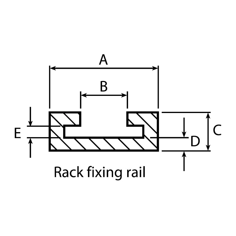 RS PRO Aluminium Gear Rack Rail 1000mm Long 521-7859