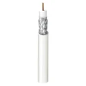 Belden RG59 Coaxial SDI Cable, 500 m Length, 23 AWG Bare Copper Clad Steel Conductor, PVC Jacket, 75 Ω, White MRG5900.11100