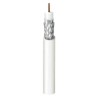 Belden RG59 Coaxial SDI Cable, 500 m Length, 23 AWG Bare Copper Clad Steel Conductor, PVC Jacket, 75 Ω, White MRG5900.11100