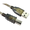 RS PRO USB 2.0 Male USB Type A to Male USB B Clear 15m Cable 220-6499