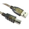 RS PRO USB 2.0 Male USB Type A to Male USB B Clear 15m Cable 220-6499