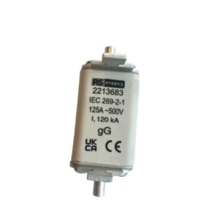 RS PRO NH Fuse 125A 415V AC Fast-Acting Tag Fuse NH00 RS PRO NH00