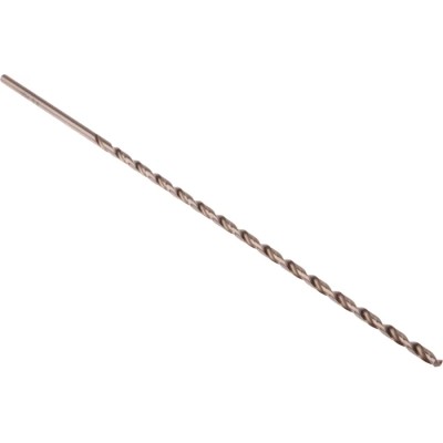 RS PRO Metric Extra Length HSS Drill Bit, 3.5mm Shank Size, 160mm Overall Length, Helical Flute, Right Hand 522-6617