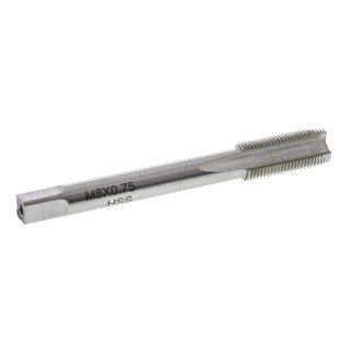 RS PRO Threading Tap M8 Thread Metric Fine Standard ISO 529 HSS Silver Finish 66mm Length 522-7553