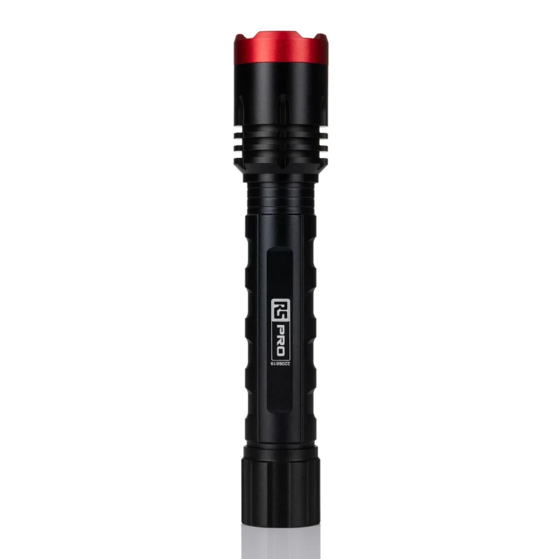 RS PRO LED Torch Red Black Ultraviolet Beam 2.7 lm Aluminium Housing 147mm 220-6819