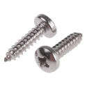 RS PRO Plain Stainless Steel Pan Head Self-Tapping Screw 19 mm Length Thread Size 10 522-1505