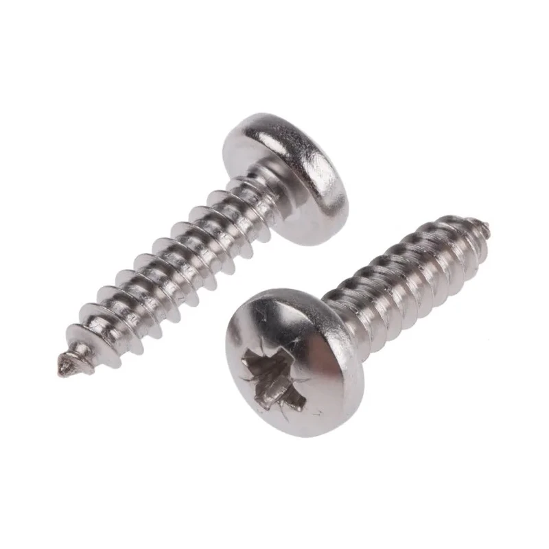 RS PRO Plain Stainless Steel Pan Head Self-Tapping Screw 19 mm Length Thread Size 10 522-1505