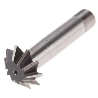 RS PRO 67mm HSS Inverted Dovetail Cutter 45° Angle 25mm Diameter 6.3mm Cutter Width Screwed Shank 12mm Diameter 522-8095