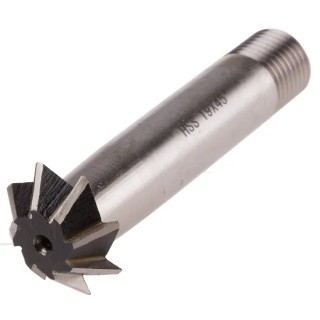 RS PRO 45° Inverted Dovetail Cutter HSS 19mm Diameter 63mm Length Screwed Shank 12mm Diameter 522-8089