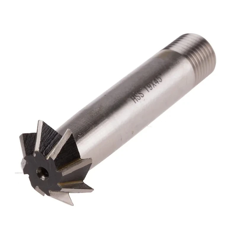 RS PRO 45° Inverted Dovetail Cutter HSS 19mm Diameter 63mm Length Screwed Shank 12mm Diameter 522-8089
