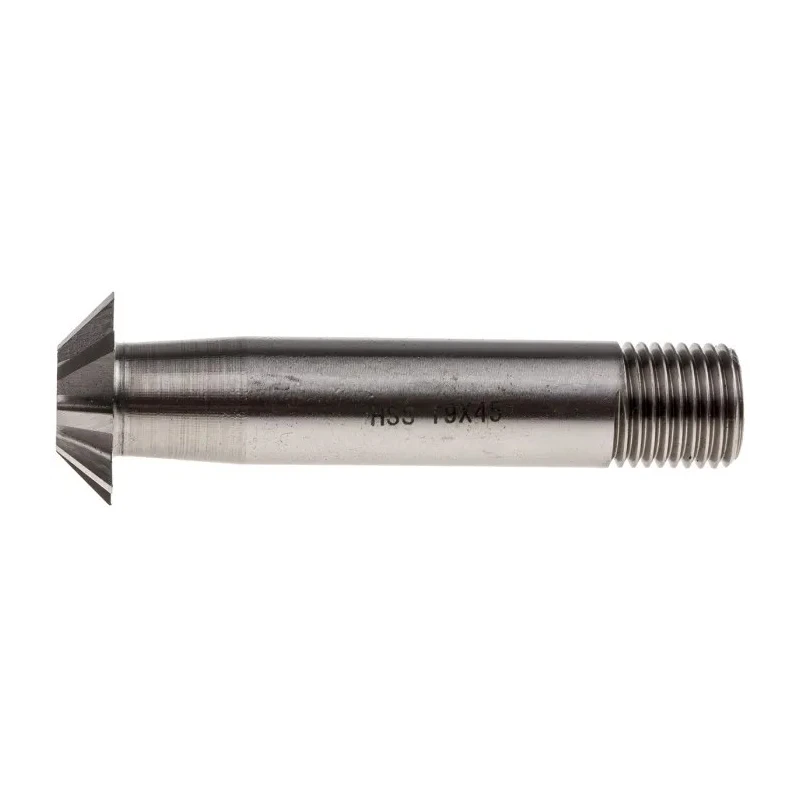 RS PRO 45° Inverted Dovetail Cutter HSS 19mm Diameter 63mm Length Screwed Shank 12mm Diameter 522-8089