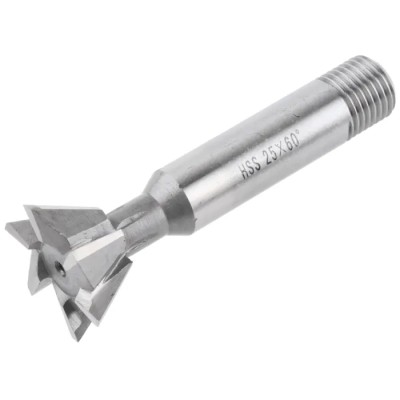 RS PRO 67mm HSS Standard Dovetail Cutter 60° Angle, 25mm Diameter, 10mm Cutter Width, Screwed Shank 12mm 522-8118