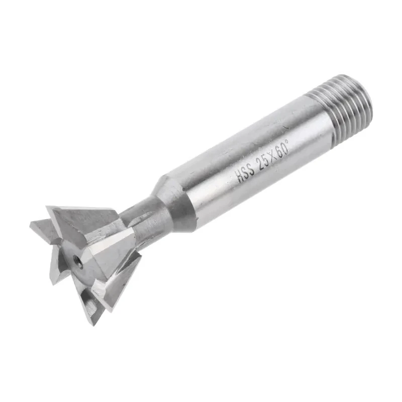 RS PRO 67mm HSS Standard Dovetail Cutter 60° Angle, 25mm Diameter, 10mm Cutter Width, Screwed Shank 12mm 522-8118