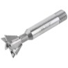 RS PRO 67mm HSS Standard Dovetail Cutter 60° Angle, 25mm Diameter, 10mm Cutter Width, Screwed Shank 12mm 522-8118