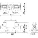 Sato Parts 5A Base Mount Fuse Holder 1P-Pole for 5 x 20 mm 125V AC F-60-B