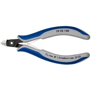 Knipex End Cutting Nipper Without Bevel Side Cutter 120mm Jaw Width 6.5mm Jaw Length 9mm Maximum Cutting Capacity 79 22 120