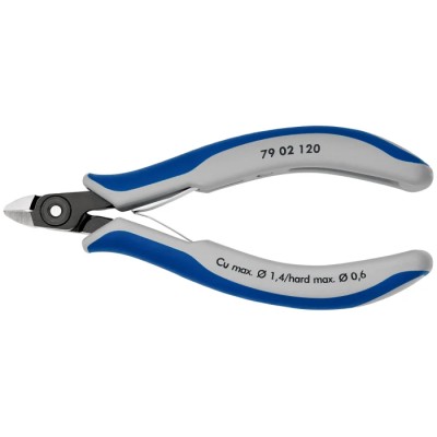 Knipex Precision Electronic Mini Head Bevel Side Cutter 120mm Jaw, Chrome Steel 79 02 120