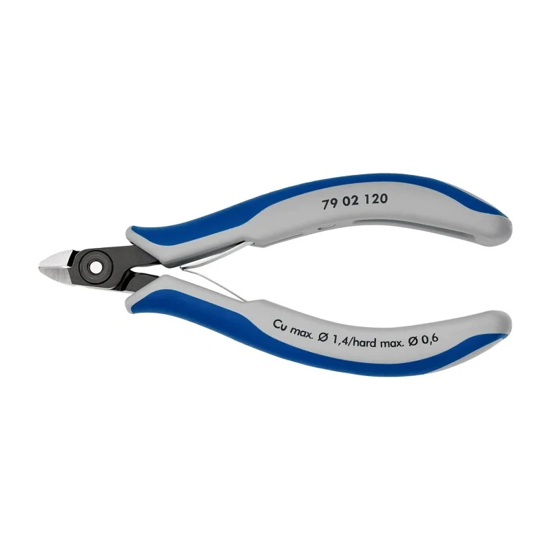 Knipex Precision Electronic Mini Head Bevel Side Cutter 120mm Jaw, Chrome Steel 79 02 120