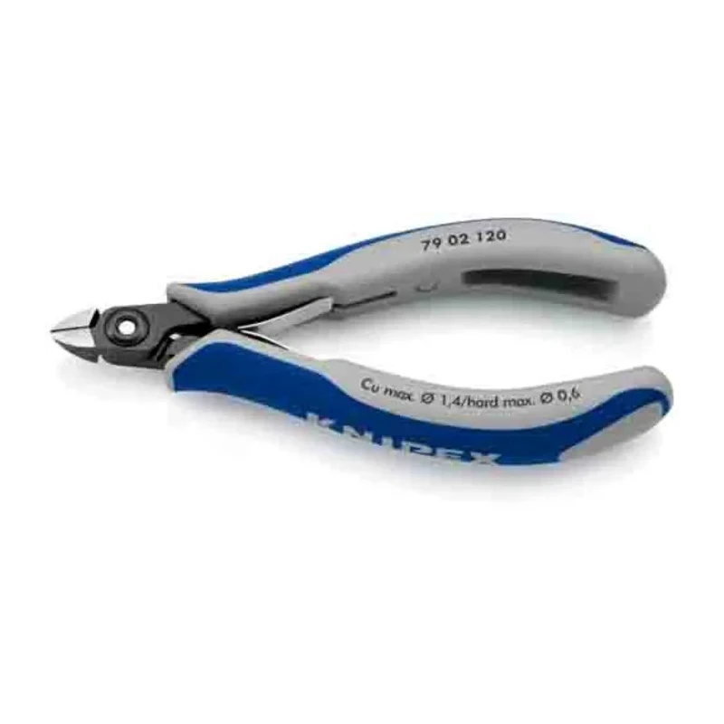 Knipex Precision Electronic Mini Head Bevel Side Cutter 120mm Jaw, Chrome Steel 79 02 120