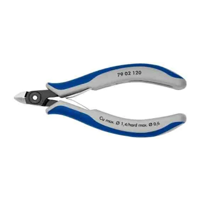 Knipex Precision Electronic Mini Head Bevel Side Cutter 120mm Jaw, Chrome Steel 79 02 120