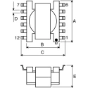 Wurth Elektronik Surface Pulse Transformer 1:1:1:1:1:1 Turns Ratio, 196 μH Primary Inductance, 71.1mΩ Primary 749196501