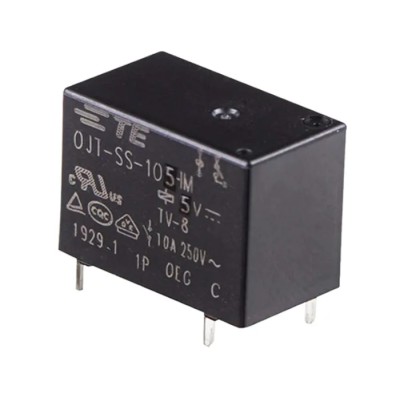 TE Connectivity PCB Relay with 24V dc Coil, 10A Switching Current, SPST Contact Configuration, OJS Series, Silver 2071556-8