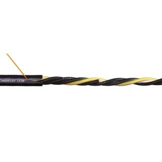 Igus chainflex CF30 4 Core Control Cable Black 1.5mm² 600V 70°C Thermoplastic Elastomer CF30.15.04