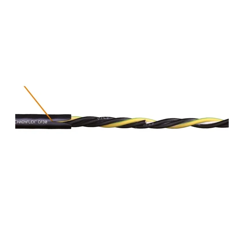 Igus chainflex CF30 4 Core Control Cable Black 1.5mm² 600V 70°C Thermoplastic Elastomer CF30.15.04
