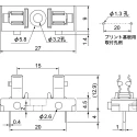 Sato Parts 5A PCB Mount Fuse Holder for 5.2 x 20 mm, 250V AC F-60-A