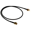 RS PRO 500 mm RG174 Coaxial Cable 50 Ω Black Polytetrafluoroethylene Jacket Terminated RG174