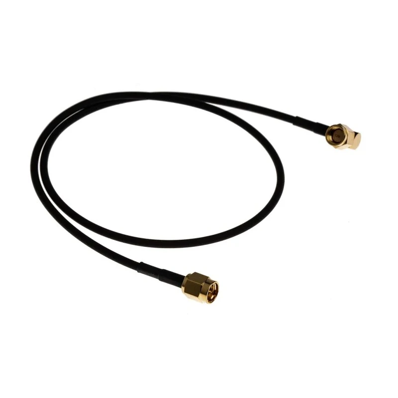 RS PRO 500 mm RG174 Coaxial Cable 50 Ω Black Polytetrafluoroethylene Jacket Terminated RG174
