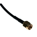 RS PRO 500 mm RG174 Coaxial Cable 50 Ω Black Polytetrafluoroethylene Jacket Terminated RG174