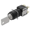EAO IP65 Key Switch, 2 NO/2 NC Contacts, 5A 240V AC, Latching, Round Bezel, Screw Terminals IP65 IP Front Protection