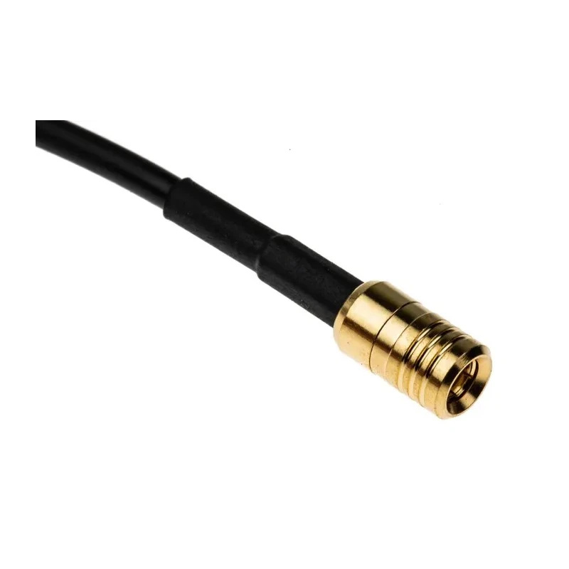 RS PRO Black 325 mm RG174 Coaxial Cable 50 Ω, Terminated, Polytetrafluoroethylene Jacket RG174