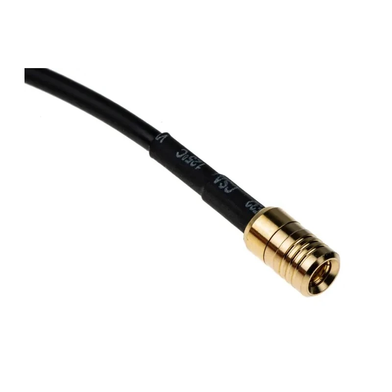 RS PRO Black 325 mm RG174 Coaxial Cable 50 Ω, Terminated, Polytetrafluoroethylene Jacket RG174