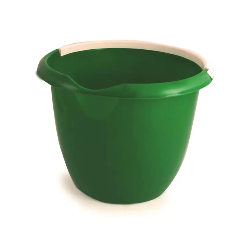 RS PRO 10L Plastic Green Bucket with Handle, Durable Plastic, Pouring Lip, 300mm x 300mm x 240mm, Model 222-8508