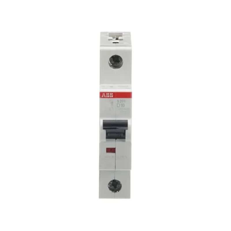 ABB System Pro M Compact Miniature Circuit Breaker, 1-Pole, 10A, Type D Tripping, 253V AC, 72V DC 2CDS251001R0101 S201-D10