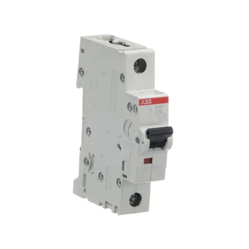 ABB System Pro M Compact Miniature Circuit Breaker, 1-Pole, 10A, Type D Tripping, 253V AC, 72V DC 2CDS251001R0101 S201-D10
