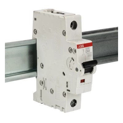 ABB Miniature Circuit Breaker System Pro M Compact 1-Pole 63A Type D 253V AC 72V DC 6kA Breaking 2CDS251001R0631 S201-D63