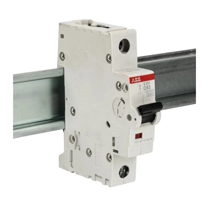 ABB Miniature Circuit Breaker System Pro M Compact 1-Pole 63A Type D 253V AC 72V DC 6kA Breaking 2CDS251001R0631 S201-D63