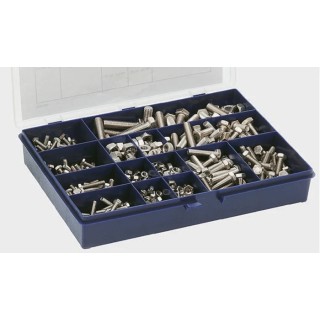 RS PRO Stainless Steel 624 Piece Hex Drive Screw/Bolt & Nut Kit 526-5482