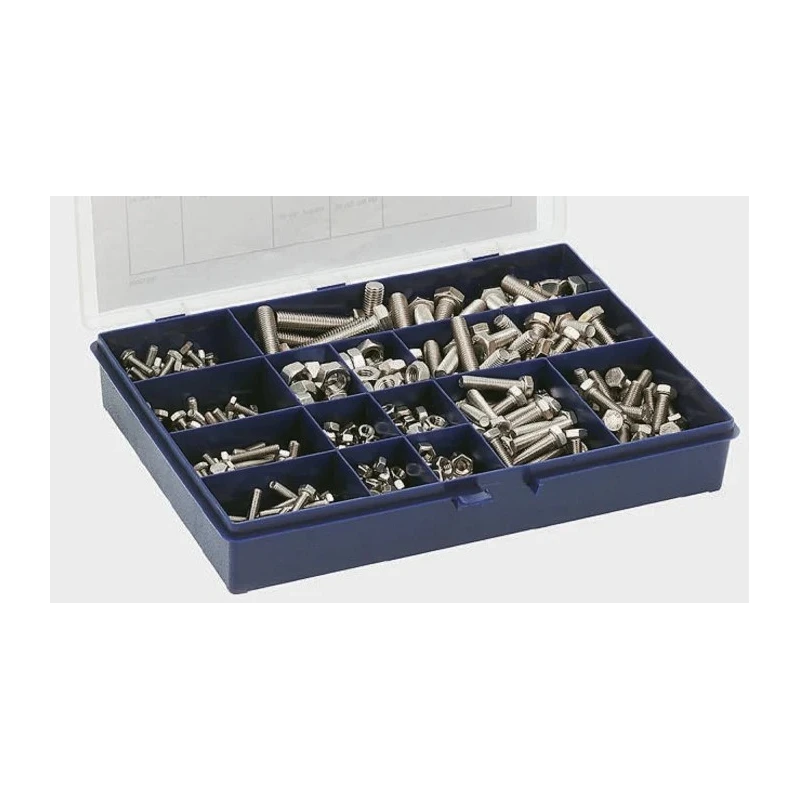 RS PRO Stainless Steel 624 Piece Hex Drive Screw/Bolt & Nut Kit 526-5482