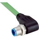 SICK Male 4 Way M12 to Unterminated Sensor Actuator Cable, 10 m, Polyurethane Jacket, Green, 60V, IP67 YN2D24-100PN1XLEAX