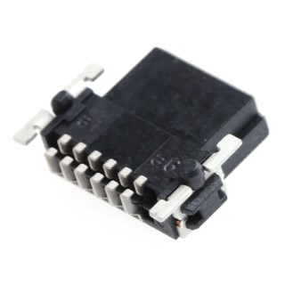 ERNI SMC Series Right Angle Surface PCB Socket, 12-Contact, 2 Row, 1.27 mm Pitch, Solder Termination 154740 / 154740-E