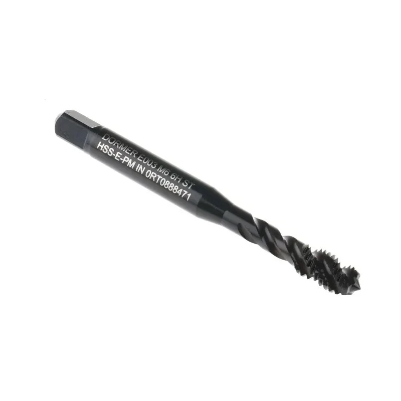 Dormer M6 Thread Metric Standard Machine Threading Tap High Speed Steel 66mm Overall Length E003M6