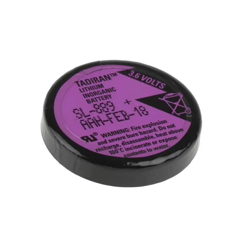 Tadiran SL889 Lithium Thionyl Chloride Button Battery 3.6 V 33 mm Diameter 9.6 mm Height SL889
