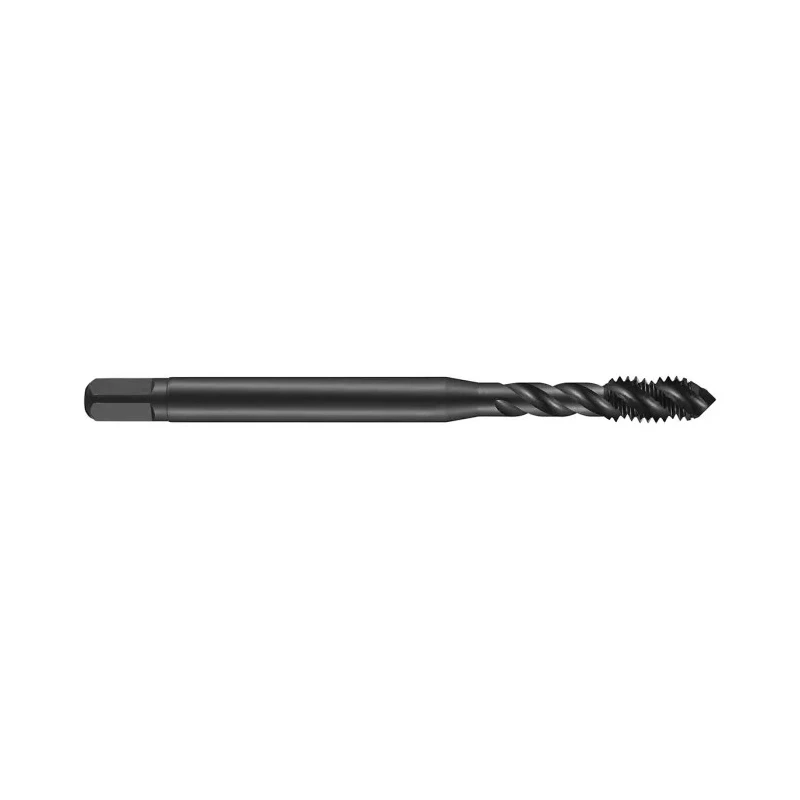 Dormer High Speed Steel M8 Metric Standard Threading Machine Tap, Spiral Flute, Right Hand, 72mm Overall Length E003M8