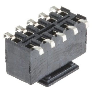 TE Connectivity AMPMODU HV100 Series Straight Surface PCB Socket, 10-Contact, 2 Row, 2.54 mm Pitch, 250V, 12A HV100