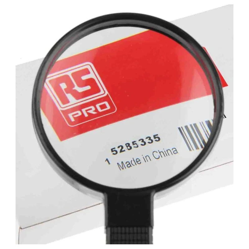 RS PRO Handheld Magnifier 5x Magnification, 70 mm Diameter 528-5335