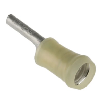 TE Connectivity PIDG Insulated Tin Crimp Pin Connector 12 AWG to 10 AWG 2.6 mm Pin Diameter Yellow 165049